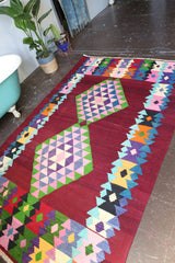 Vintage Milas Bencik Kilim 5.4x8.4ft