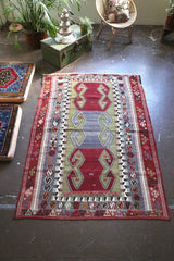 Old Konya Obruk Kilim 4.9ftx7.1ft