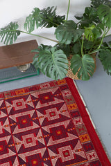 Turkish rug, vintage rug, flat weave, kilim rug, large area rug, square rug, Wild Shaman, Portland, Oregon, rug store, rug shop, local shop, bright colors, area rug, red rug, bold color