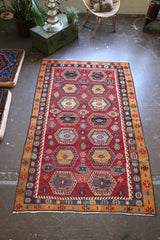 Vintage Sivas Sarkisla Kilim 4.9ftx7.8ft
