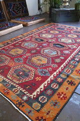 Vintage Sivas Sarkisla Kilim 4.9ftx7.8ft