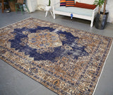 Old Demirci Oushak Rug 6.9ftx10.9ft