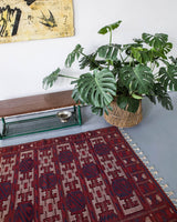 Turkish rug, vintage rug, flat weave, kilim rug, large area rug, square rug, Wild Shaman, Portland, Oregon, rug store, rug shop, local shop, bright colors, area rug, red rug, bold color