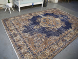 Old Demirci Oushak Rug 6.9ftx10.9ft