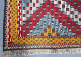 Vintage Aegean Cicim Kilim 5.5ftx9.3ft