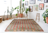 Vintage Edirne Kilim Rug 7'x9'2"
