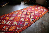 Old Uzbek Kilim Runner 4ft x 19.5ft