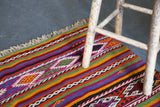 Vintage Anatolian Kilim 4.6ftx8.2ft