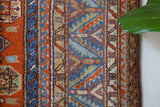 Vintage Turkish rug in a living room setting, pile rug, Turkish rug, vintage rug, portland, rug shop, bright colors, wild shaman, soft rug, bold color, Portland, Oregon, rug store, rug shop, local shop
