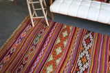 Vintage Anatolian Kilim 4.6ftx8.2ft