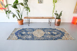 Vintage Overdyed Turkish Runner Rug 3.2ftx8.10ft
