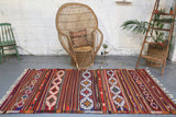 Vintage Anatolian Kilim 4.4ftx8.6ft