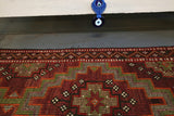 Vintage Anatolian Cicim Kilim 6.4ftx9ft