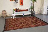 Vintage Anatolian Cicim Kilim 6.4ftx9ft