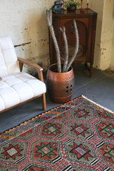 Vintage Anatolian Cicim Kilim 6.3ftx9.3ft