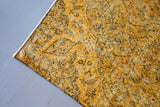 Vintage Turkish Overdyed Rug in Meyer Lemon 4.7ftx7.10ft