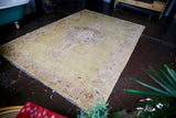 Old Oushak Rug 6.10ftx10ft