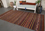 Old Anatolian Cicim Kilim 5ftx9.6ft
