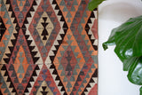 Vintage Turkish rug in a living room setting, pile rug, Turkish rug, vintage rug, portland, rug shop, bright colors, wild shaman, soft rug, bold color, Portland, Oregon, rug store, rug shop, local shop, antique rug
