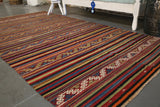 Old Anatolian Cicim Kilim 5ftx9.6ft