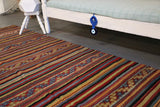 Old Anatolian Cicim Kilim 5ftx9.6ft