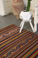 Old Anatolian Cicim Kilim 5ftx9.6ft