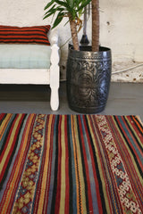Old Anatolian Cicim Kilim 5ftx9.6ft