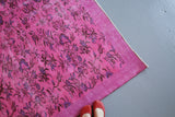 Vintage Turkish Overdyed Rug in Fuchsia 5.5ftx10ft