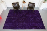 Vintage Turkish Overdyed Rug in Velvety Dark Violet 6.10ftx10ft