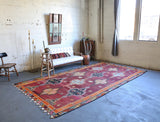 Vintage Sivas Sarkisla Kilim 6.10ftx13.4ft