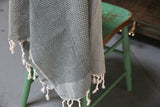 Honeycomb Pestemal Towel in Green