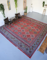 Old Turkish Oushak Kilim 13ftx13ft