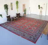 Old Turkish Oushak Kilim 13ftx13ft