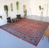 Old Turkish Oushak Kilim 13ftx13ft