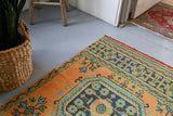 Vintage Konya Sille Turkish Runner Rug 3'x11'4"
