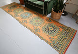 Vintage Konya Sille Turkish Runner Rug 3'x11'4"
