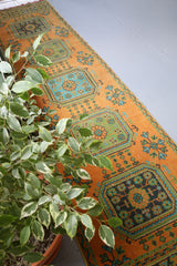 Vintage Konya Sille Runner Rug 2.10ftx11.3ft