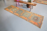 Vintage Konya Sille Runner Rug 2.10ftx9.8ft