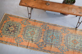 Vintage Konya Sille Runner Rug 2.10ftx9.8ft