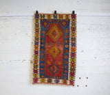 Turkish rug, vintage rug, flat weave, kilim rug, large area rug, square rug, Wild Shaman, Portland, Oregon, rug store, rug shop, local shop, bright colors, area rug, red rug, bold color, antique