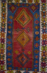 Turkish rug, vintage rug, flat weave, kilim rug, large area rug, square rug, Wild Shaman, Portland, Oregon, rug store, rug shop, local shop, bright colors, area rug, red rug, bold color, antique