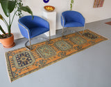 Vintage Konya Sille Runner Rug 3ftx9.8ft