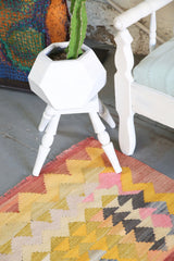 Vintage Milas Bencik Kilim 4.2ftx5.11ft