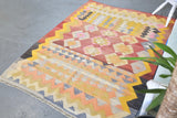 Vintage Milas Bencik Kilim 4.2ftx5.11ft