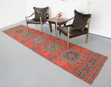 Vintage Konya Sille Runner Rug 2.10ftx11.9ft