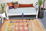Vintage Milas Bencik Kilim 4.2ftx5.11ft