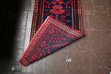 Old Mini Turkish Rug 2x4.2ft