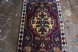 Vintage Mini Turkish Rug 1.11ftx3.1ft