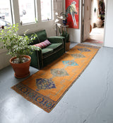 Vintage Konya Sille Turkish Runner Rug 3ftx11.2ft