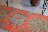 Vintage Konya Sille Runner Rug 2.10ftx11.10ft